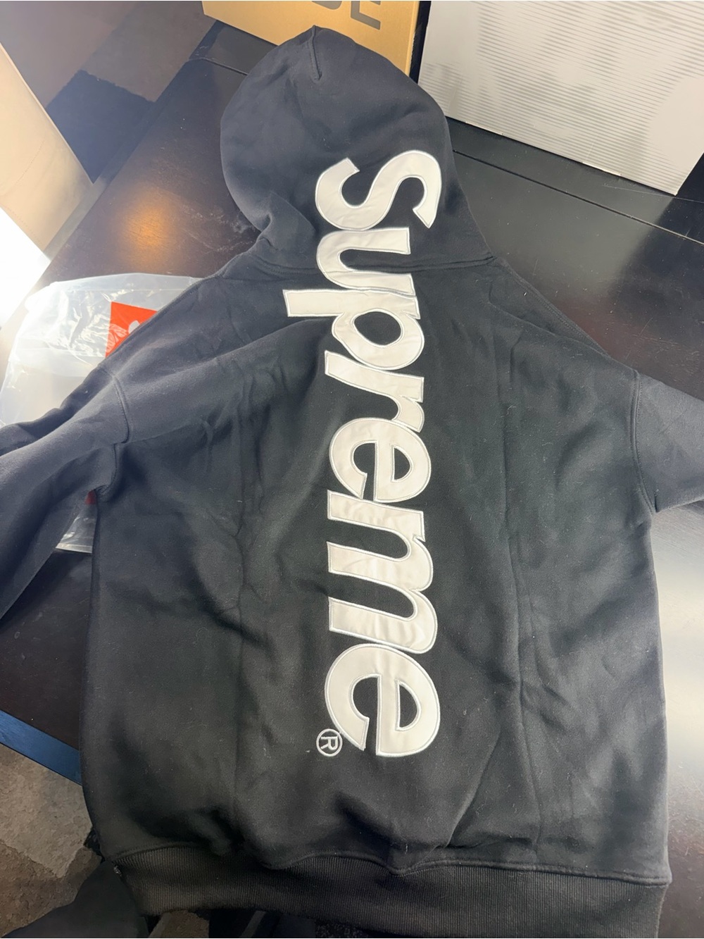 Black Logo Hoodie Jacket
